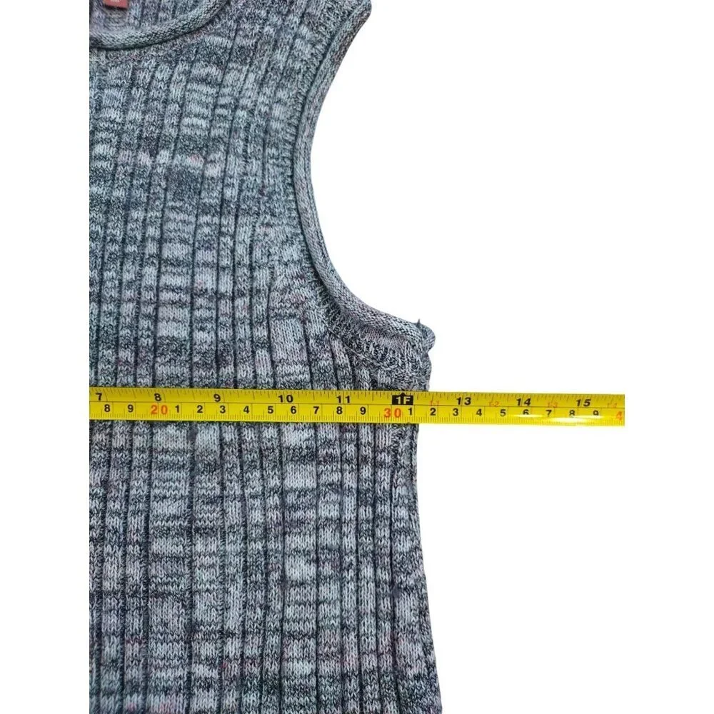 Pilcro Ribbed Knit Sleeveless Top Gray Marled Anthropologie Size S.